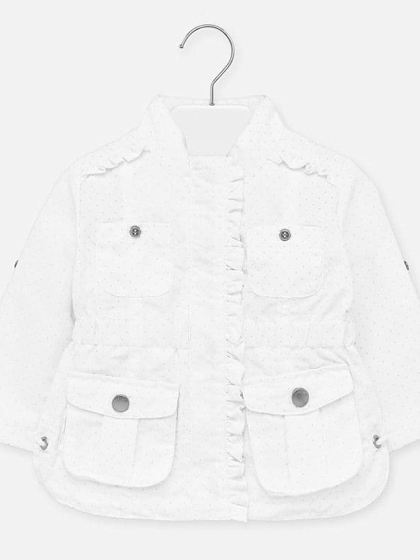 mayoral baby girls white silver windbreaker jacket 1475 51187 1 p
